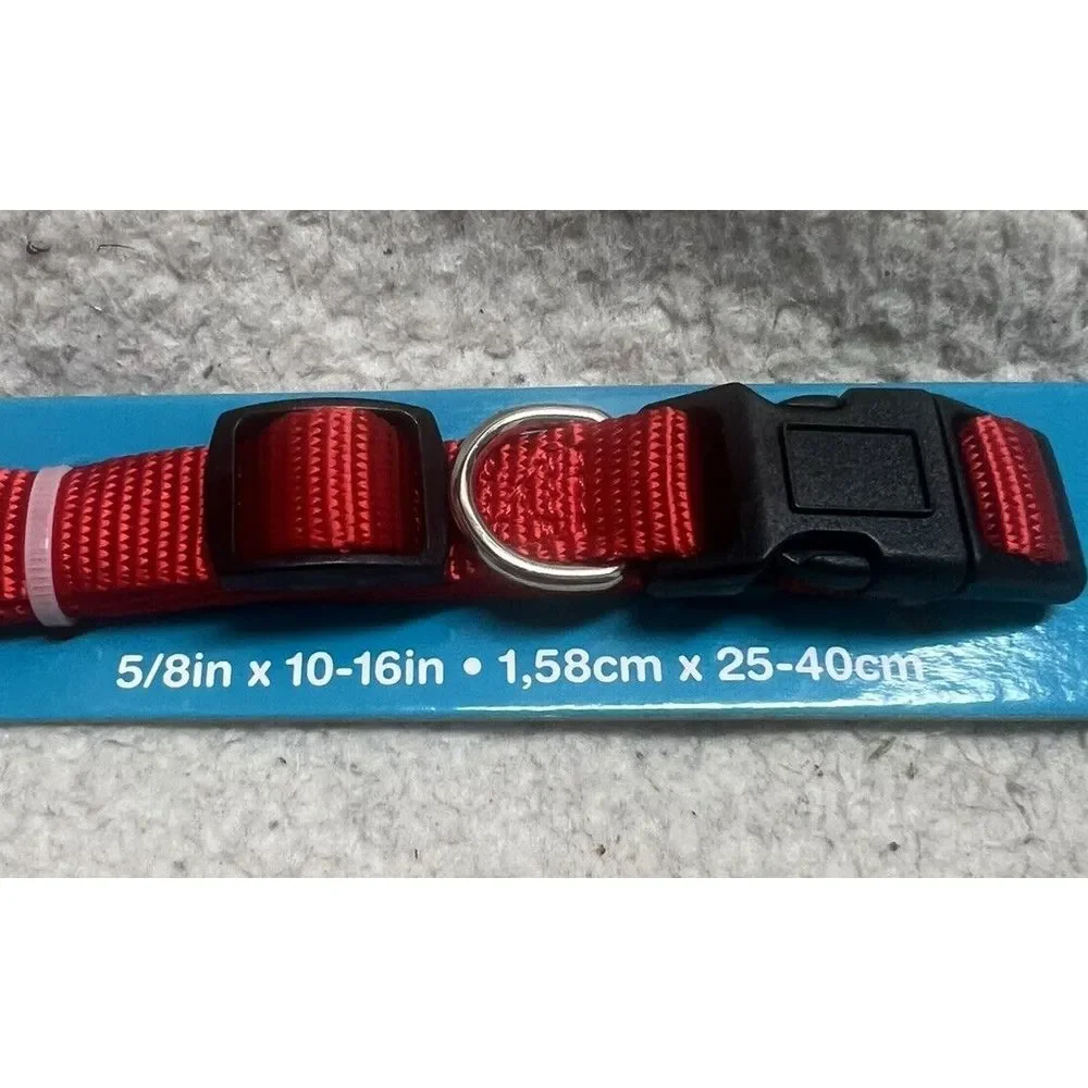 Aspen Pet Medium Adjustable‎ Collar Red 5/8inch X 10 to 16 inches Brand New